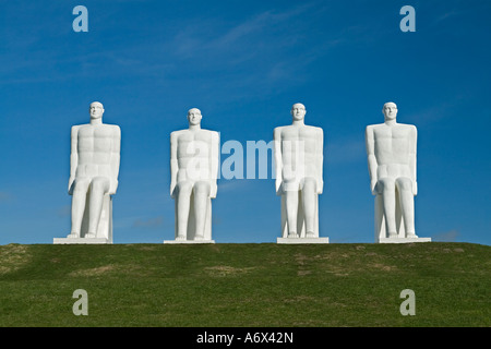 Mann trifft die Meer Skulpturen Esbjerg-Dänemark Stockfoto