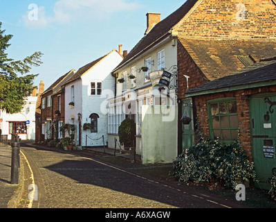 FARNHAM SURREY UK Februar einige der alten Häuser in der oberen Kirche Lane in dieser historischen Stadt Stockfoto