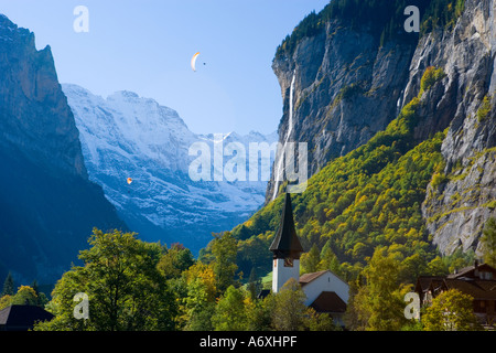 Schweiz Berner Obeland Staubbach fällt Lauterbrunnen Stockfoto