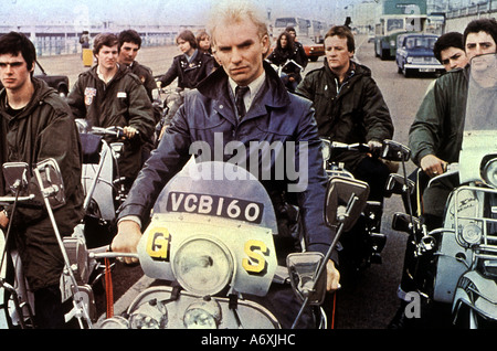 QUADROPHENIA 1979 Brent Walker Film mit Sting auf gelben Fahrrad Stockfoto