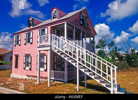 Bunte Loyalist von 1900, Governors Harbour Eleuthera Island, Bahamas. Stockfoto