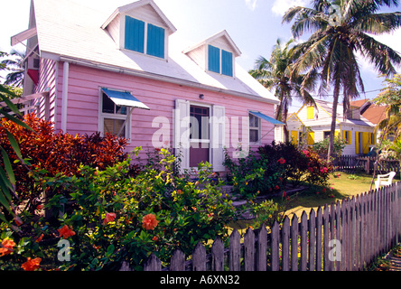 Loyalist nach Hause von der 1900 in Hope Town, Elbow Cay, Abaco Islands, Bahamas. Stockfoto