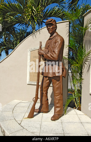 Fort Ft Myers Centennial Park Memorial, das farbige schwarze Truppen servieren im Bürgerkrieg Stockfoto