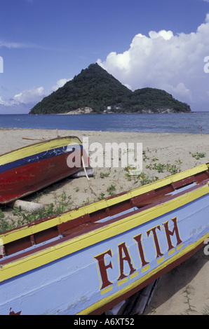 Karibik, Grenada, Angelboote/Fischerboote an Küste Stockfoto