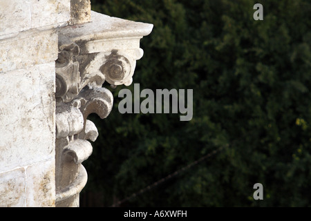 Marmorsäule Hauptstadt auf Saint Remy Bastion - Cagliari, Sardinien, Italien. Stockfoto