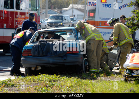 Schweren Autounfall in Lakeland Central Florida Vereinigte Staaten Stockfoto