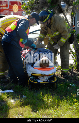 Schweren Autounfall in Lakeland Central Florida Vereinigte Staaten Stockfoto