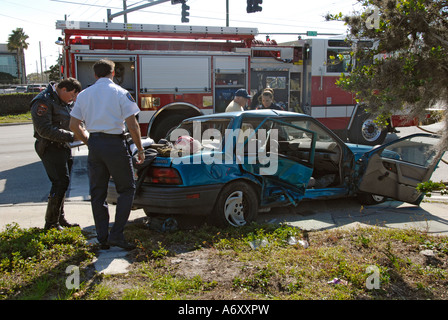 Schweren Autounfall in Lakeland Central Florida Vereinigte Staaten Stockfoto