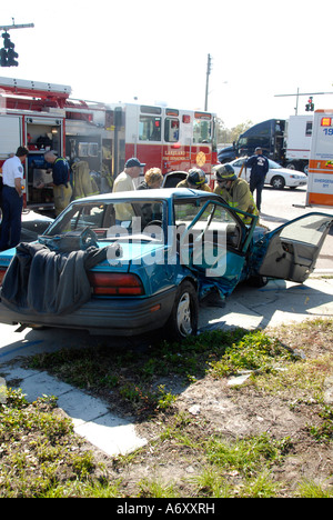 Schweren Autounfall in Lakeland Central Florida Vereinigte Staaten Stockfoto
