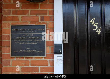 Historischen Dexter Avenue King Memorial Baptist Church Stockfoto