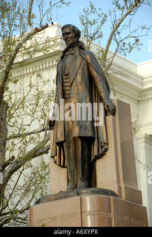 Statue Denkmal von Jefferson Davis der Präsident der Konföderierten Staaten Stockfoto