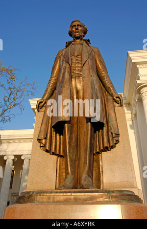 Statue Denkmal von Jefferson Davis der Präsident der Konföderierten Staaten Stockfoto