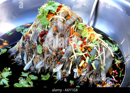 Bangkok Thailand Restaurant in Chinatown Essen Markt Stockfoto