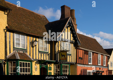 High Street in Lavenham Suffolk England Stockfoto