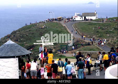 Endland Cornwall Land s End der Welt-berühmten-Wegweiser Stockfoto