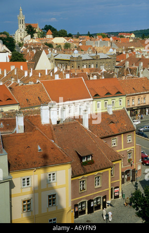 Ungarn Sopron allgemeine Luftbild Heiligen-Geist-Kirche Stockfoto