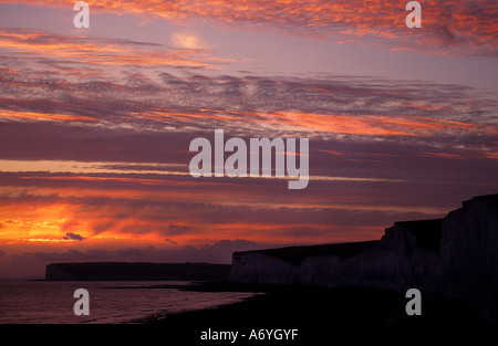 Sussex weißen Klippen Strait of Dover England Sea Stockfoto