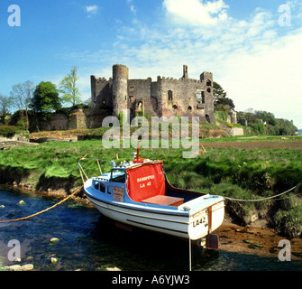 Great Britain Wales Llansteffan Burg Carmarthen Bay Stockfoto