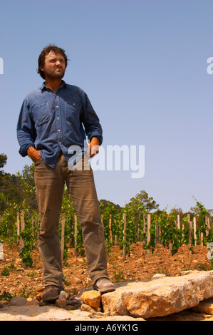 Christophe Peyrus Domaine Clos Marie. PIC St. Loup. Languedoc. Carignan Traube Rebsorte. Besitzer-Winzer. Frankreich. Europa. Stockfoto