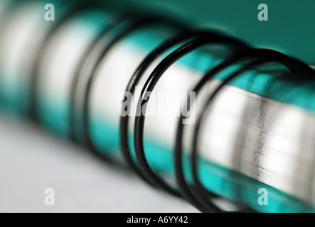 Nahaufnahme der Spirale Hinweis Buchrücken Stockfoto