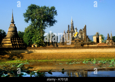 Thailand Kamphaeng Phet Wat Phra sitzen Iriyabot Sukhothai-Stil Post klassisch Stockfoto