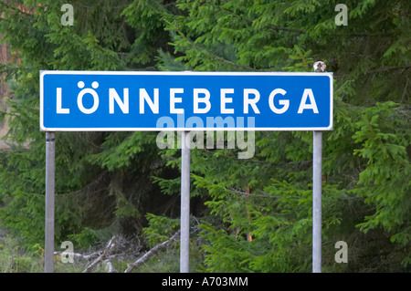 Lonneberga, einem kleinen, ländlichen, schwedischen Dorf berühmt geworden durch Astrid Lindgrens Geschichte von Emil in Lönneberga. Lonneberga Smaland re Stockfoto