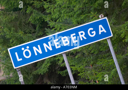 Lonneberga, einem kleinen, ländlichen, schwedischen Dorf berühmt geworden durch Astrid Lindgrens Geschichte von Emil in Lönneberga. Lonneberga Smaland re Stockfoto