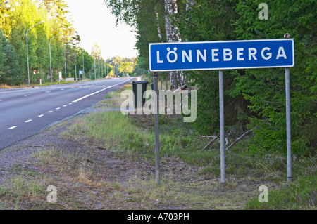 Lonneberga, einem kleinen, ländlichen, schwedischen Dorf berühmt geworden durch Astrid Lindgrens Geschichte von Emil in Lönneberga. Lonneberga Smaland Region. Schweden, Europa. Stockfoto