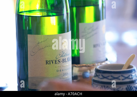 Chenin Blanc Dedicace. Schloss Rives-Lehrschule. Limoux. Languedoc. Frankreich. Europa. Flasche. Stockfoto