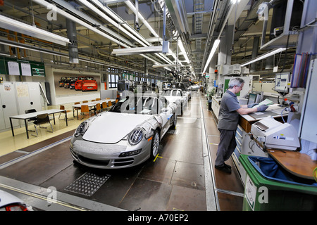 Stuttgart-DEU 09.02.2006-Produktion bei der Porsche AG in Stuttgart-Zuffenhausen Endmontage Stockfoto