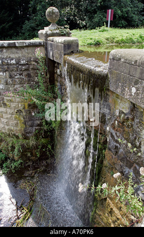 York, GBR, 17. August 2005 - Kaskade im Bereich Garten von Castle Howard in der Nähe von York. Stockfoto