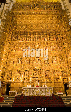 Sevilla-Sevilla Provinz Spanien flämischen Altarbild am Hauptaltar im Dom Stockfoto