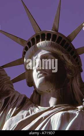 New York Freiheitsstatue Kopf geschossen Stockfoto