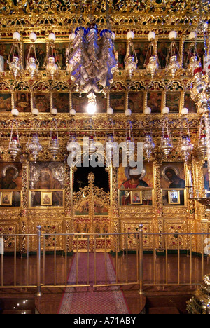 Kykkos Kloster klösterlichen griechische orthodoxe Religion christlich Christus Zypern zypriotische Mittelmeer Troodos Gebirge Europas Stein Stockfoto