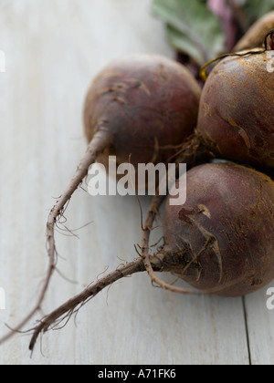 Rote Beete auf weißen gewaschenes Holz - hohe Ende Hasselblad 61mb digitales Bild Stockfoto