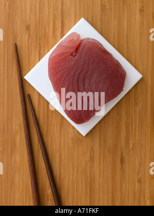 Frischer Thunfisch-steak Stockfoto