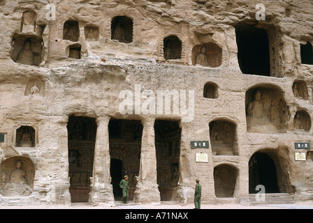 Geographie/Reise, China, Datong, Provinz Shanxi, Yungang-Höhlen, fünftes/sechstes Jahrhundert n. Chr., Höhlennummer 12, Stockfoto