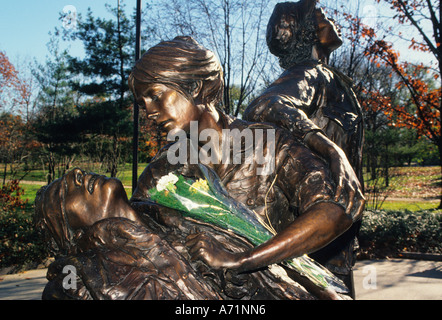 USA Washington DC National Mall, Vietnam war Nurses Memorial. Das Women's war Memorial aus nächster Nähe. Stockfoto