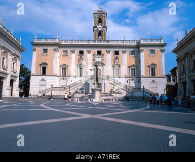 Geographie / Reisen, Italien, Rom, Gebäude, Architektur, Senator Palast an der Kapitolssquare, erbaut 1574-1599, Außenansicht, Stockfoto