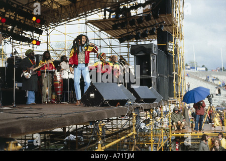 Marley, Bob, 6.2.1945 - 11.5.1981, jamaikanischer Musiker, Ganzkörperansicht, Konzert, 1970er Jahre, 70er Jahre, Robert Nesta Marley, Musik, Singi Stockfoto