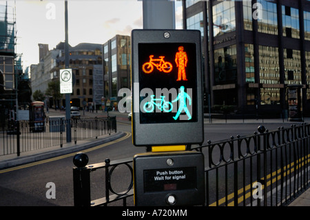 ein Fußgängerüberweg in Birmingham uk Stockfoto