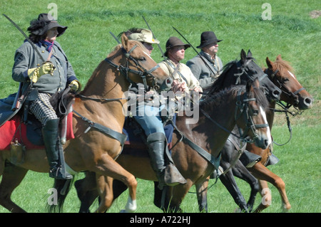 Konföderierte Kavallerie an den 2006 National Civil War Re-Erlass von 1862 Schlacht von Perryville Kentucky USA Stockfoto