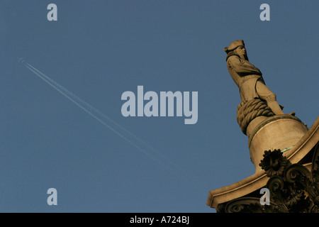 Nelson auf seiner Kolumne Stockfoto