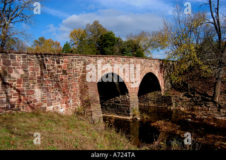 Steinerne Brücke bei Manassas Bürgerkrieg Schlachtfeld in Virginia Stockfoto