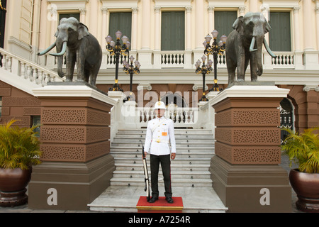 Wache im Grand Palais. Bangkok, Thailand. Stockfoto