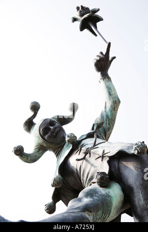 Statue von ein Hofnarr bei William Shakespeare s Geburtsort Stratford-Upon-Avon, Warwickshire Stockfoto