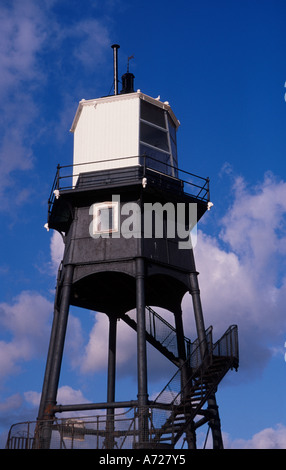 Viktorianische Leuchtturm Leuchtfeuer Strukturen Lichtgestalten Dovercourt Essex England Stockfoto