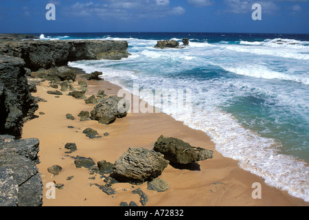 Barbados und St. Lucy, Strand, Felsenküste, North Point Stockfoto