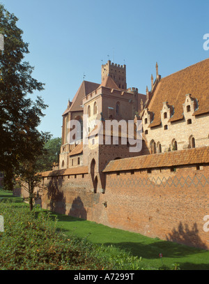 Marienburg (auch bekannt als Marienburg, und sobald der Hauptsitz des Deutschen Ordens), Malbork, Pommern, Polen. Stockfoto