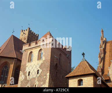 Marienburg (auch bekannt als Marienburg, und sobald der Hauptsitz des Deutschen Ordens), Malbork, Pommern, Polen. Stockfoto